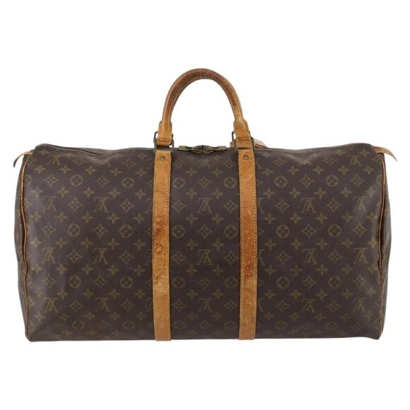LOUIS VUITTON Monogram Keepall 60 Boston Bag M41422 LV Auth 146300 - Picture 3 of 16